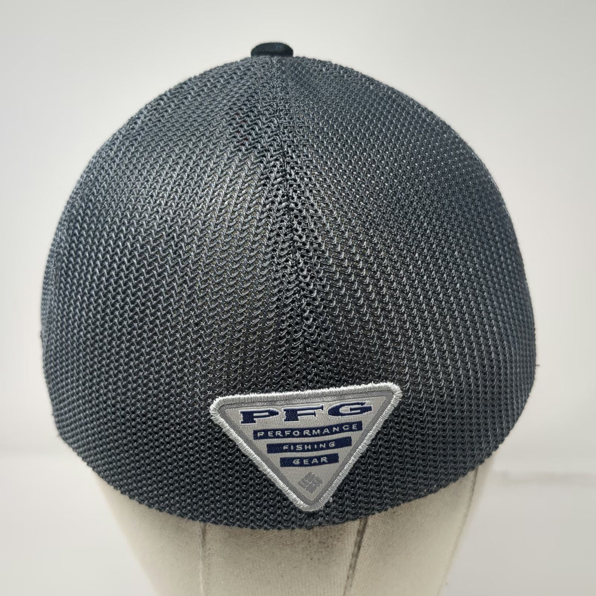 Columbia PFG Baseball Cap Black Gray One Size Mesh Back Fish Flag Fishing Hat