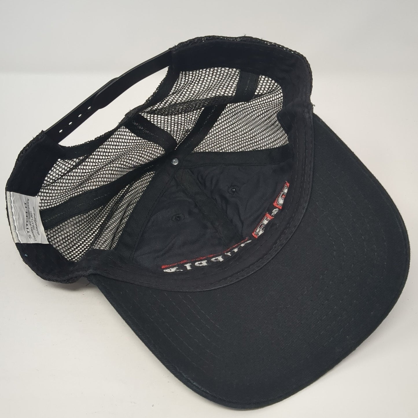 D&B Supply Snapback Trucker Hat Black One Size Adjustable Mesh Back Stich It