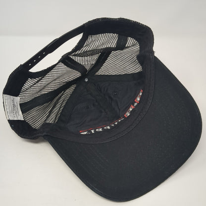 D&B Supply Snapback Trucker Hat Black One Size Adjustable Mesh Back Stich It