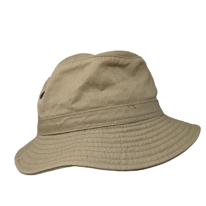 Haband Bucket Hat Tan Large Solid Blank Vent Holes Cotton Outdoor