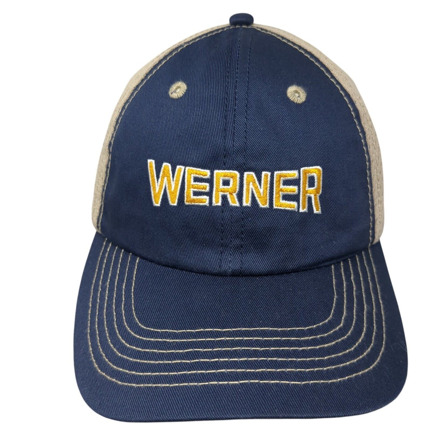 Werner Strapback Hat Multicolor One Size Adjustable Colorblock Mesh