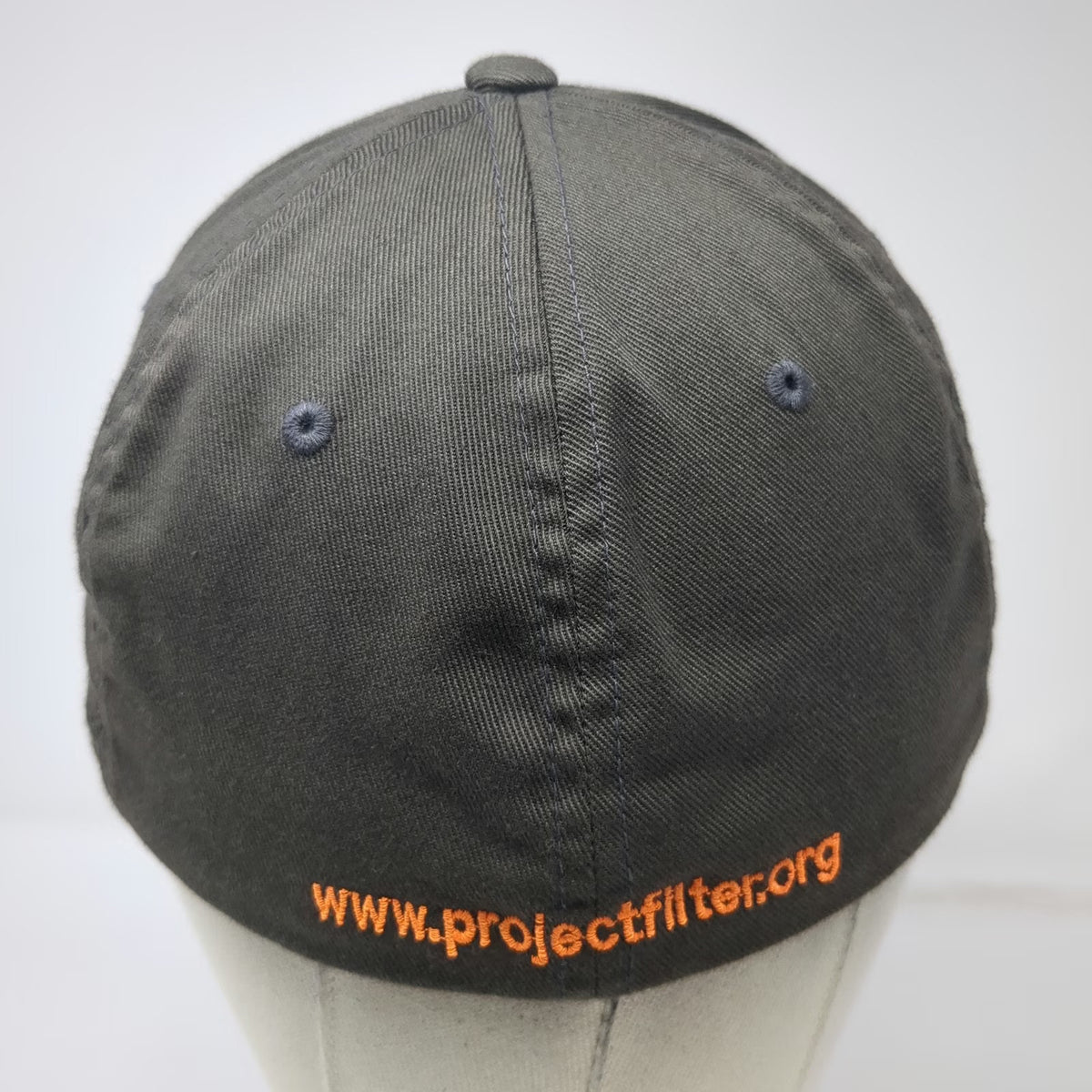 Port Authority Baseball Cap Gray M Flexfit Aubree Wartman Racing Orange Hat