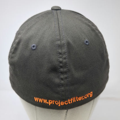 Port Authority Baseball Cap Gray M Flexfit Aubree Wartman Racing Orange Hat