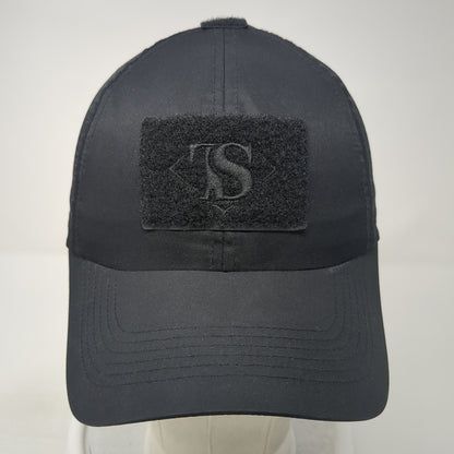 Unbranded Strapback Hat Black One Size Adjustable Embroidered Laser Cut