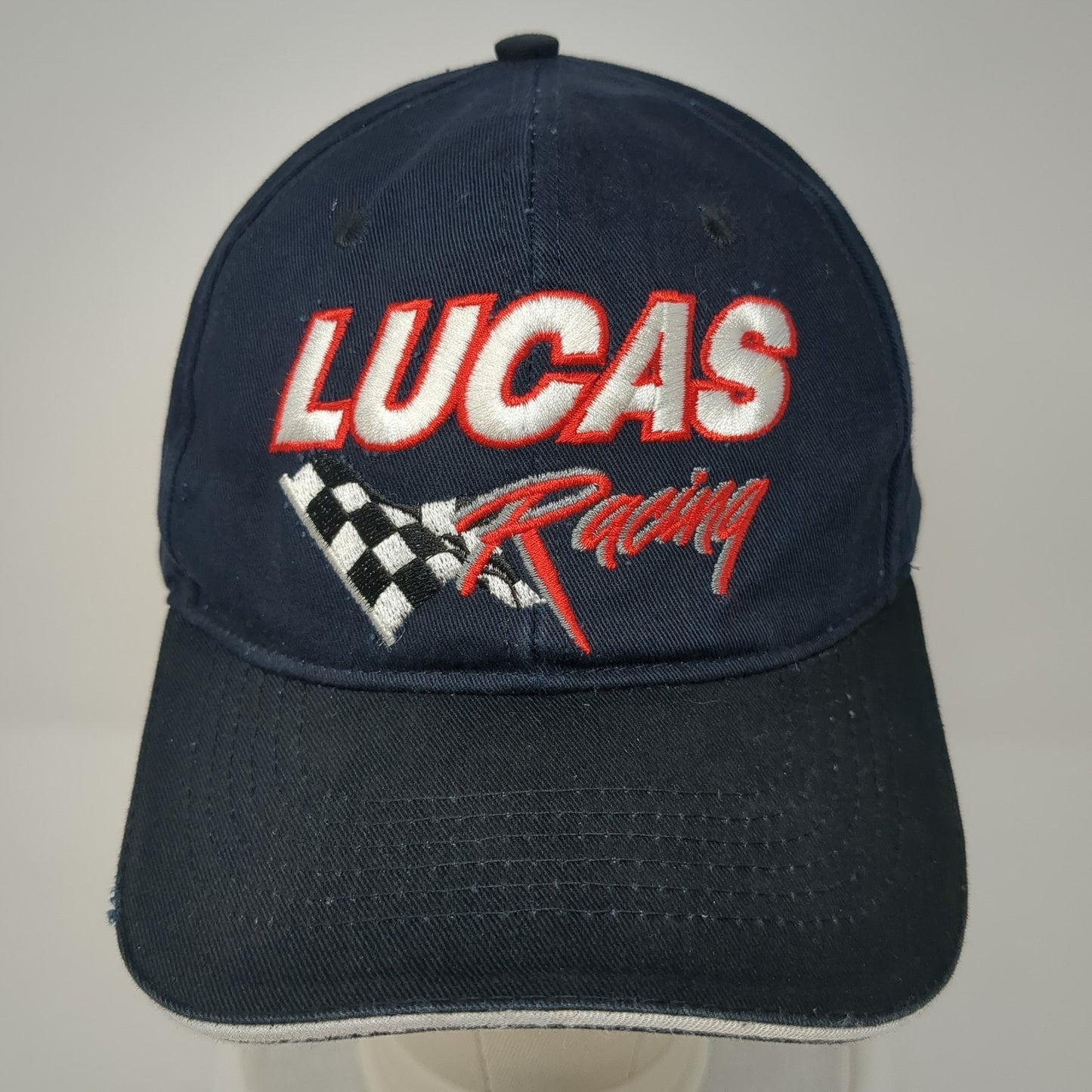 Lucas Racing Strapback Baseball Cap Blue One Size Adjustable Embroidered 6 Panel