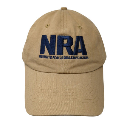 NRA Strapback Hat Tan One Size Institute For Legislative Action 6 Panel