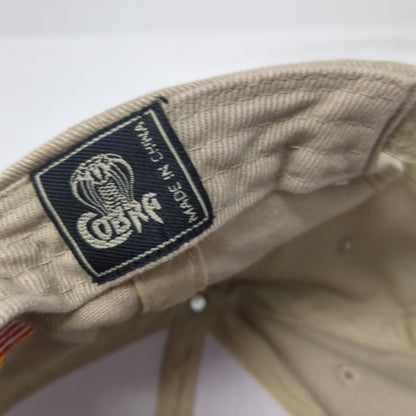 Cobra Baseball Cap Beige Red One Size United Farmers Coop American Flag Hat