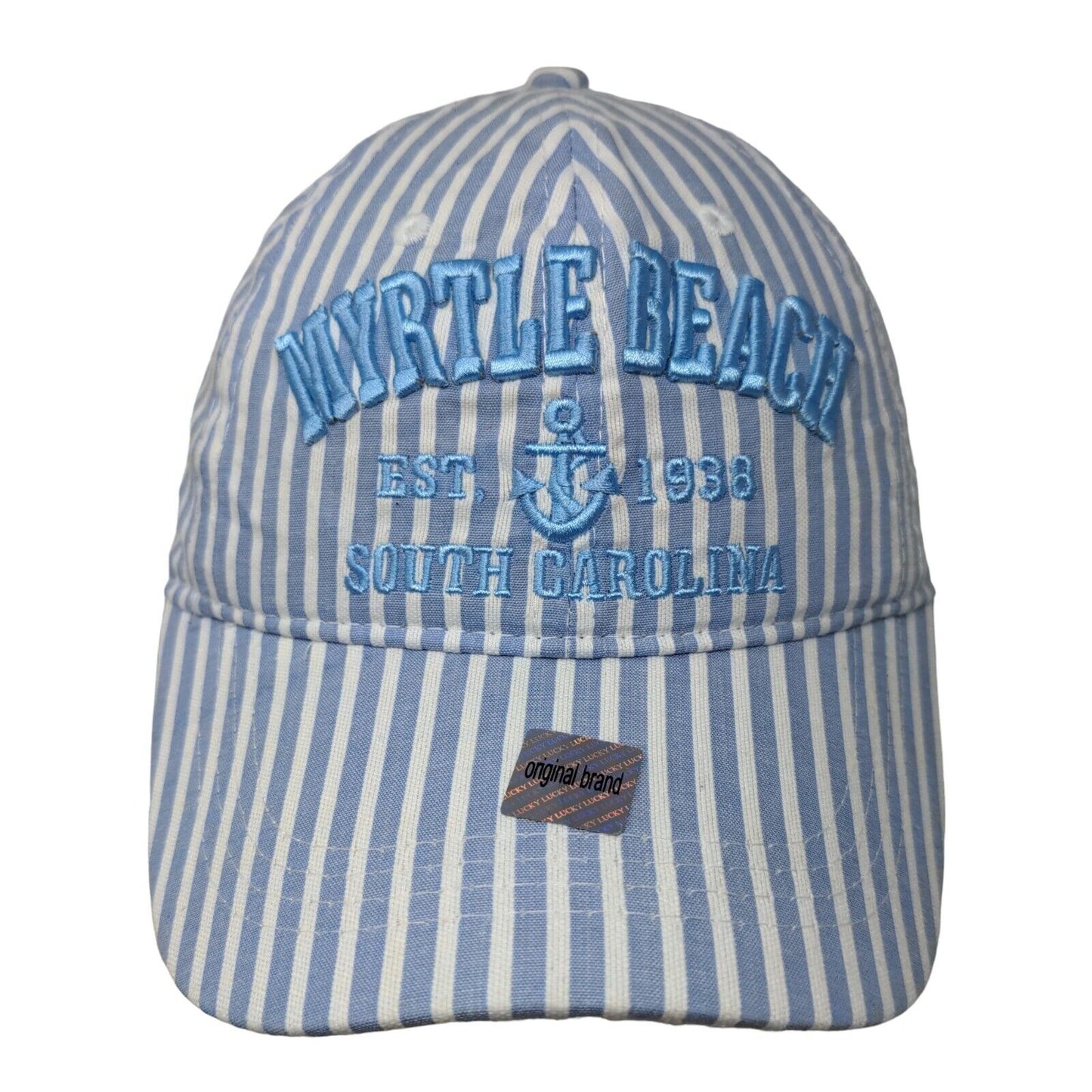 Myrtle Beach Est 1938 South Carolina Strapback Hat Multicolor One Size Striped