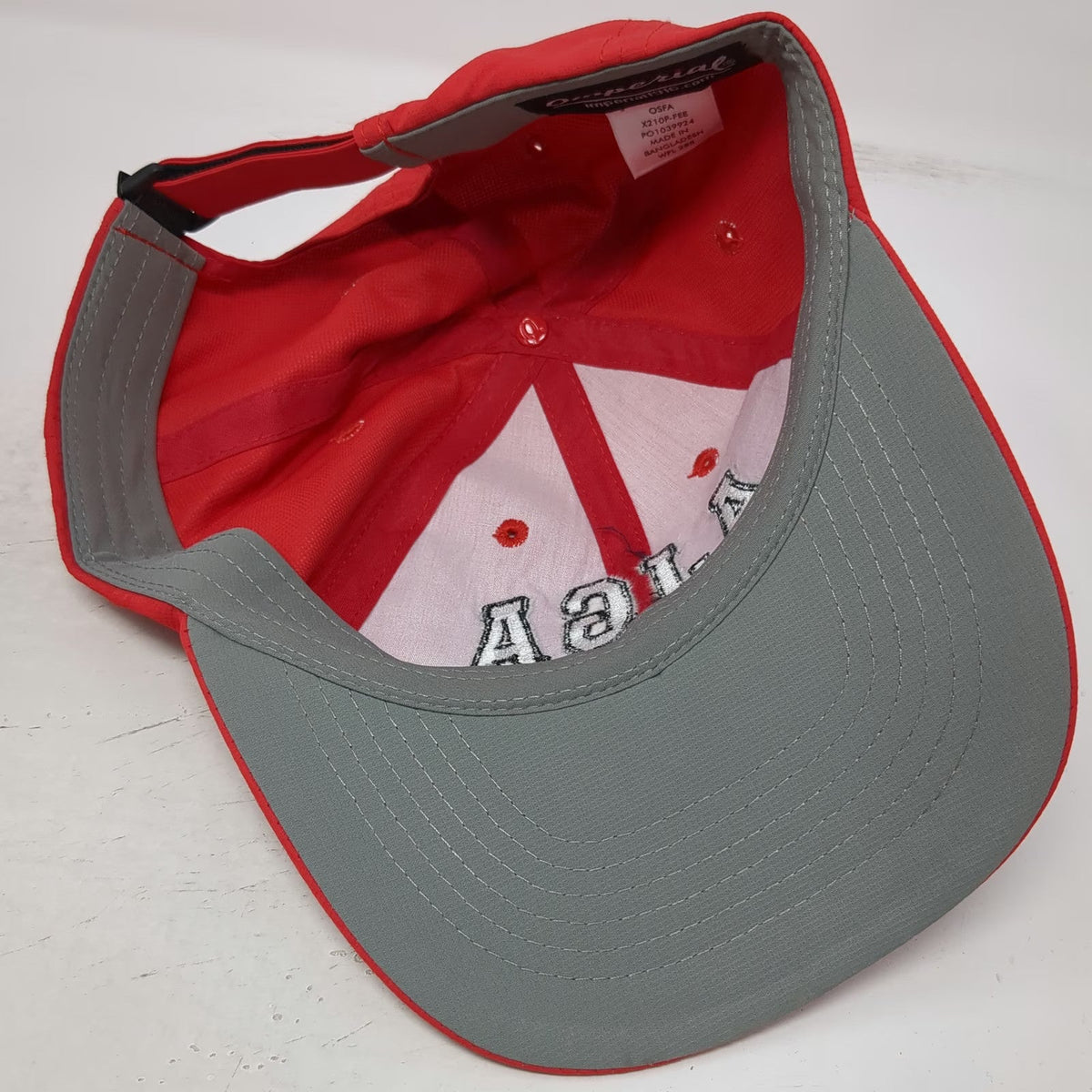 Imperial Baseball Cap Red One Size AJGA American Junior Golf Association Hat