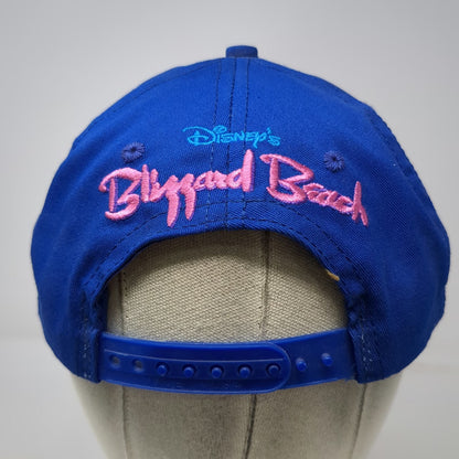 Disney Blizzard Beach Ice Gator Blue Snapback Hat One Size Made in USA Graphics
