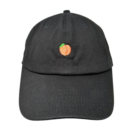 Georgia Peach Slideback Hat Black One Size Adjustable Embroidered 6 Panel