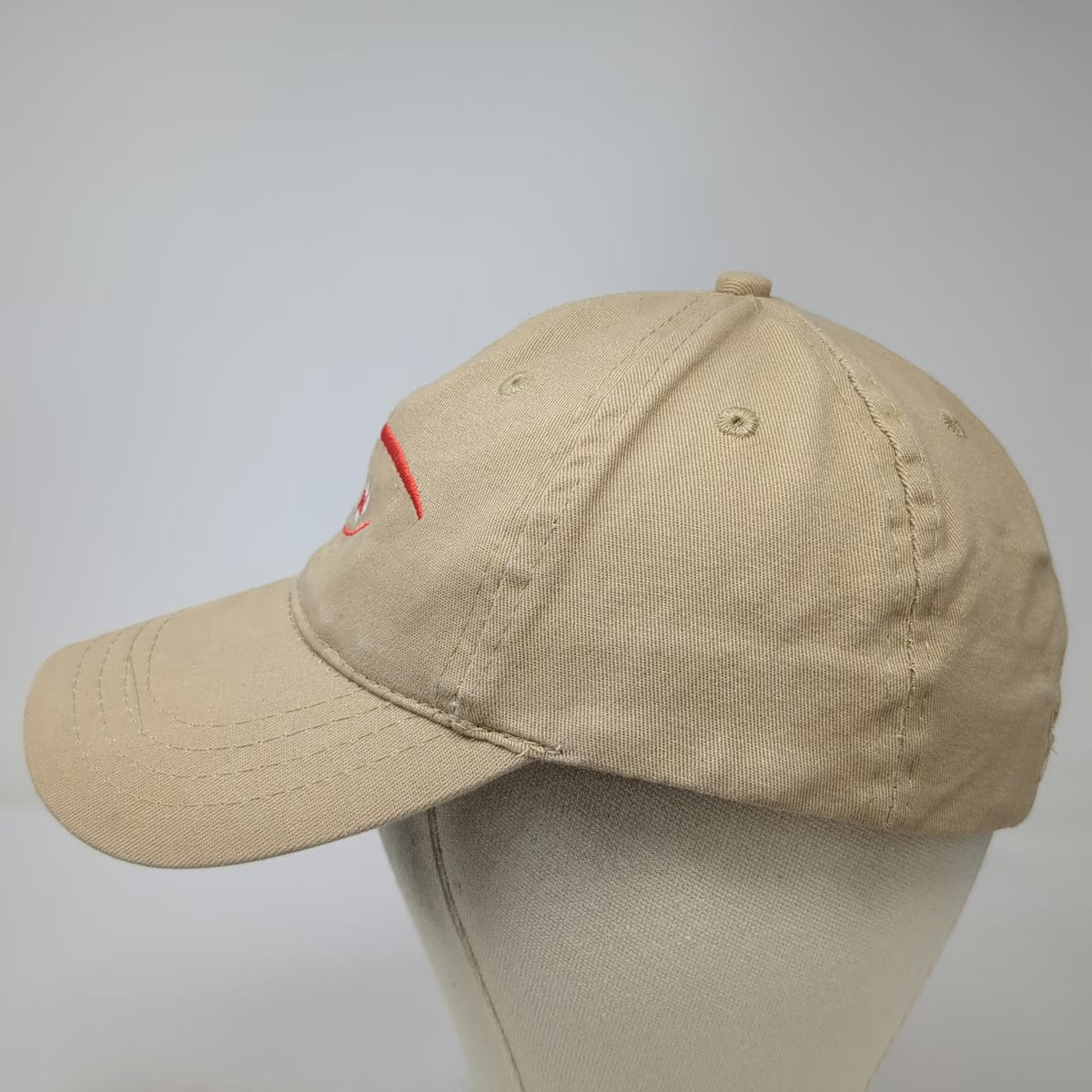 Apollo NFI Embroidered Logo Beige Baseball Cap One Size Adjustable Strapback Hat