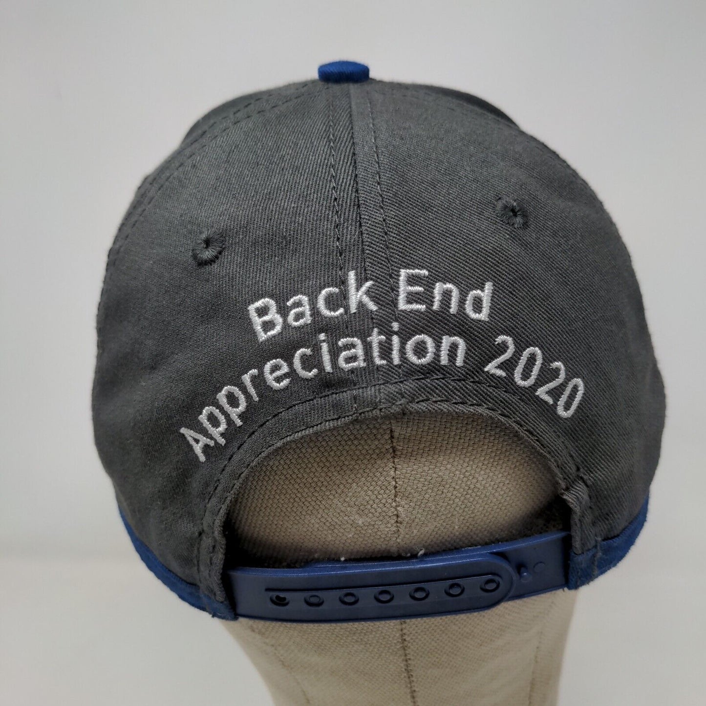 Lowe's Men's Snapback Hat Gray Blue Embroidered Logo Back End Appreciation 2020
