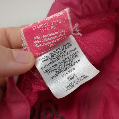 Barbie Army Cap Pink One Size Sequin Silhouette Logo Bling Sparkle Cadet Hat