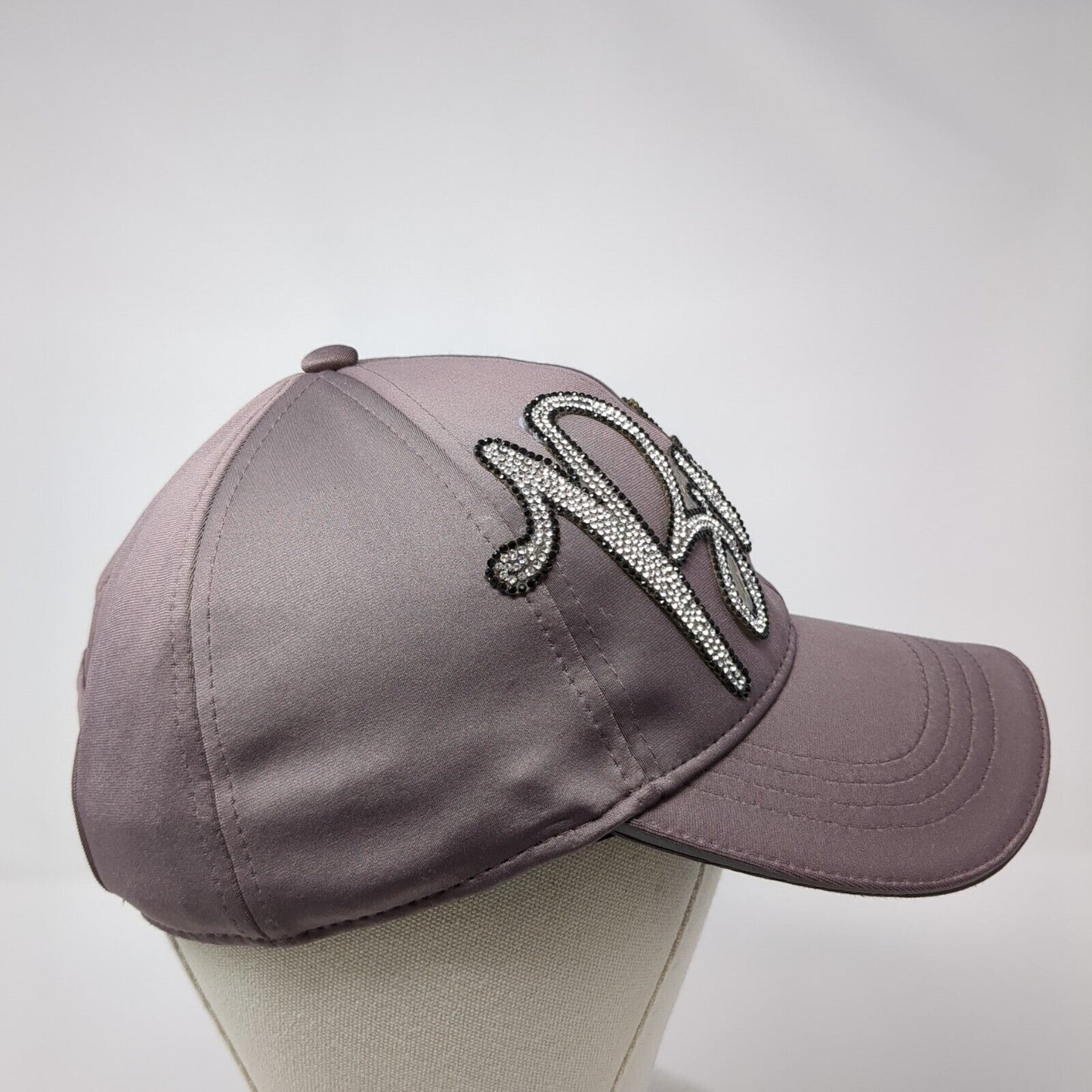 Bride Bling Slideback Ponyback Hat Purple OSFM Adjustable Embroidered 6 Panel