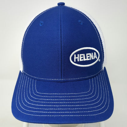Richardson Trucker Hat Blue White One Size Helena Logo Mesh Snapback Style 112