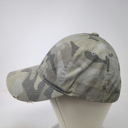Express Baseball Cap Green OSFM Camo Camouflage Pattern Curved Brim Cotton Hat
