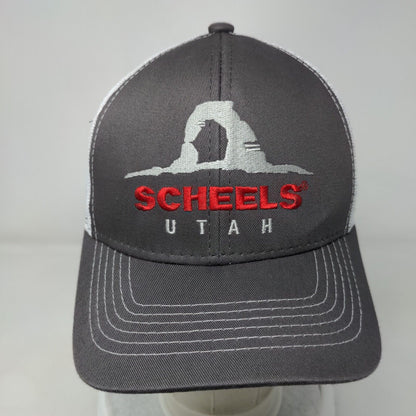 Scheels Utah Snapback Trucker Hat Gray OSFM Adjustable Mesh Back Outdoor Cap
