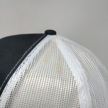 ZLL Snapback Trucker Hat Black One Size Embroidered Mesh Back Port Authority