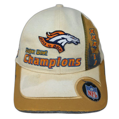 Denver Broncos NFL Logo Athletic Beige Super Bowl Champions Cap Hat Distressed