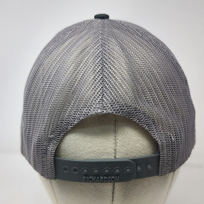 Richardson Trucker Hat Gray One Size Mountain Waterworks Mesh Snapback Logo