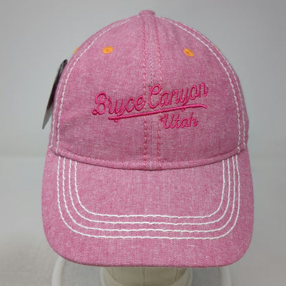 ACE USA Snapback Hat Pink One Size Bryce Canyon Utah Gingham Underbrim Cotton