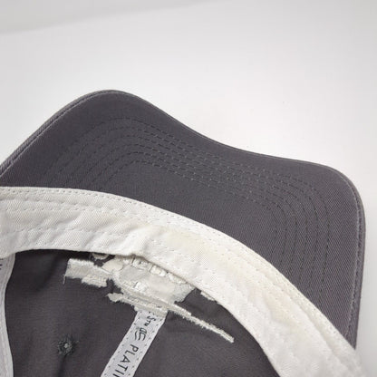 Bergara Strapback Trucker Hat Gray One Size Adjustable Embroidered Mesh Back OC