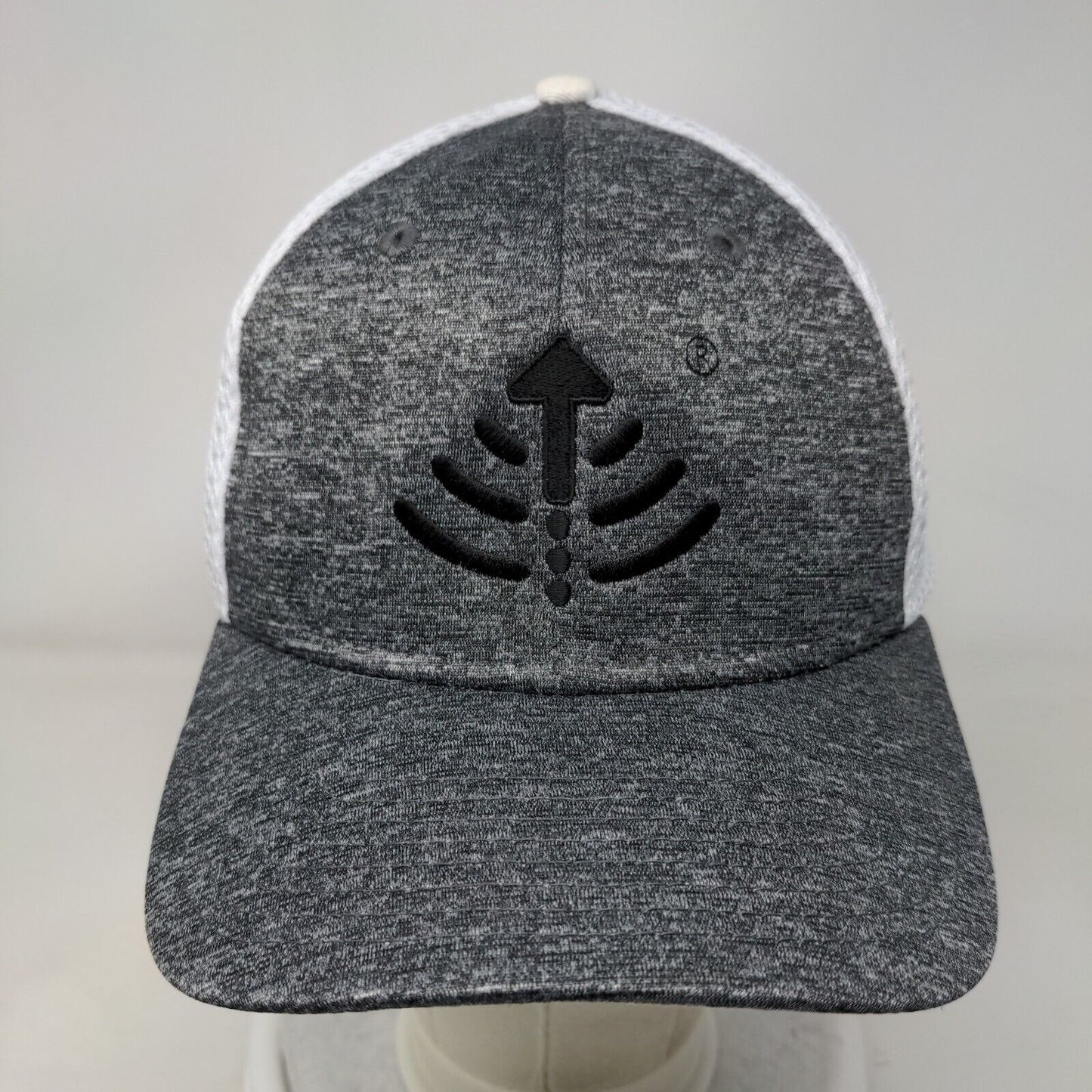 New Era 39Thirty Fitted Mesh Back Hat Gray Medium/Large Embroidered