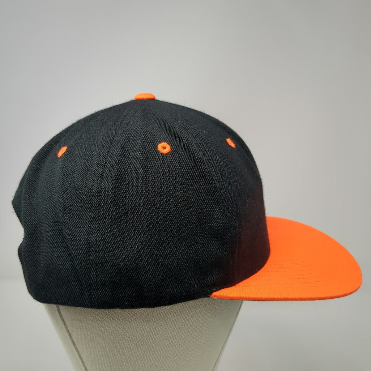 Yupoong Snapback Black Orange One Size Water Bros WB Logo Green Underbrim Hat