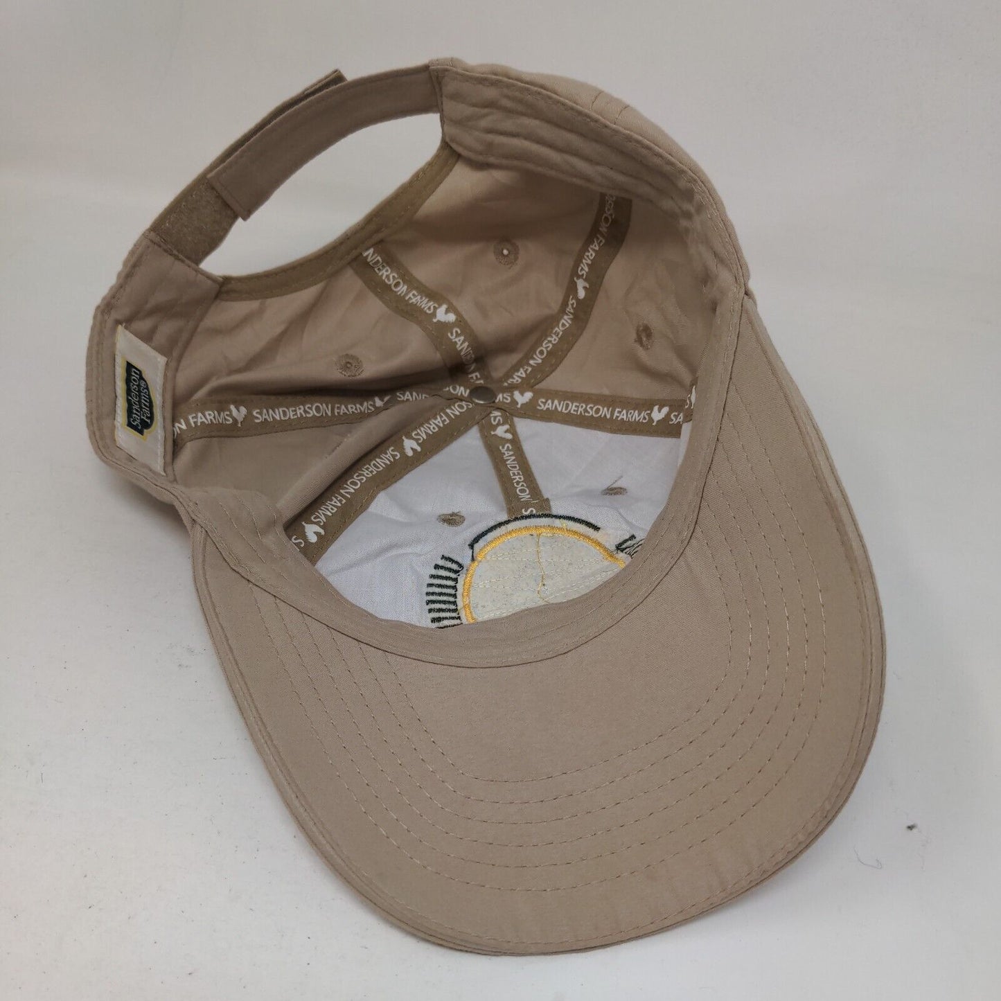 Sanderson Farms United States of America Strapback Hat Tan One Size Vented Holes