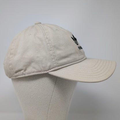 Adidas Originals Trefoil Baseball Cap Beige One Size Slideback Cotton Logo Hat