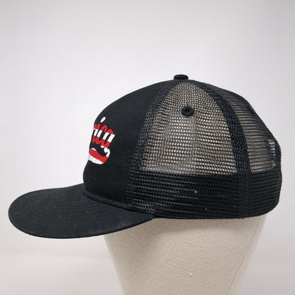 America Slideback Mesh Back Trucker Hat Black One Size Solid Pinnacle