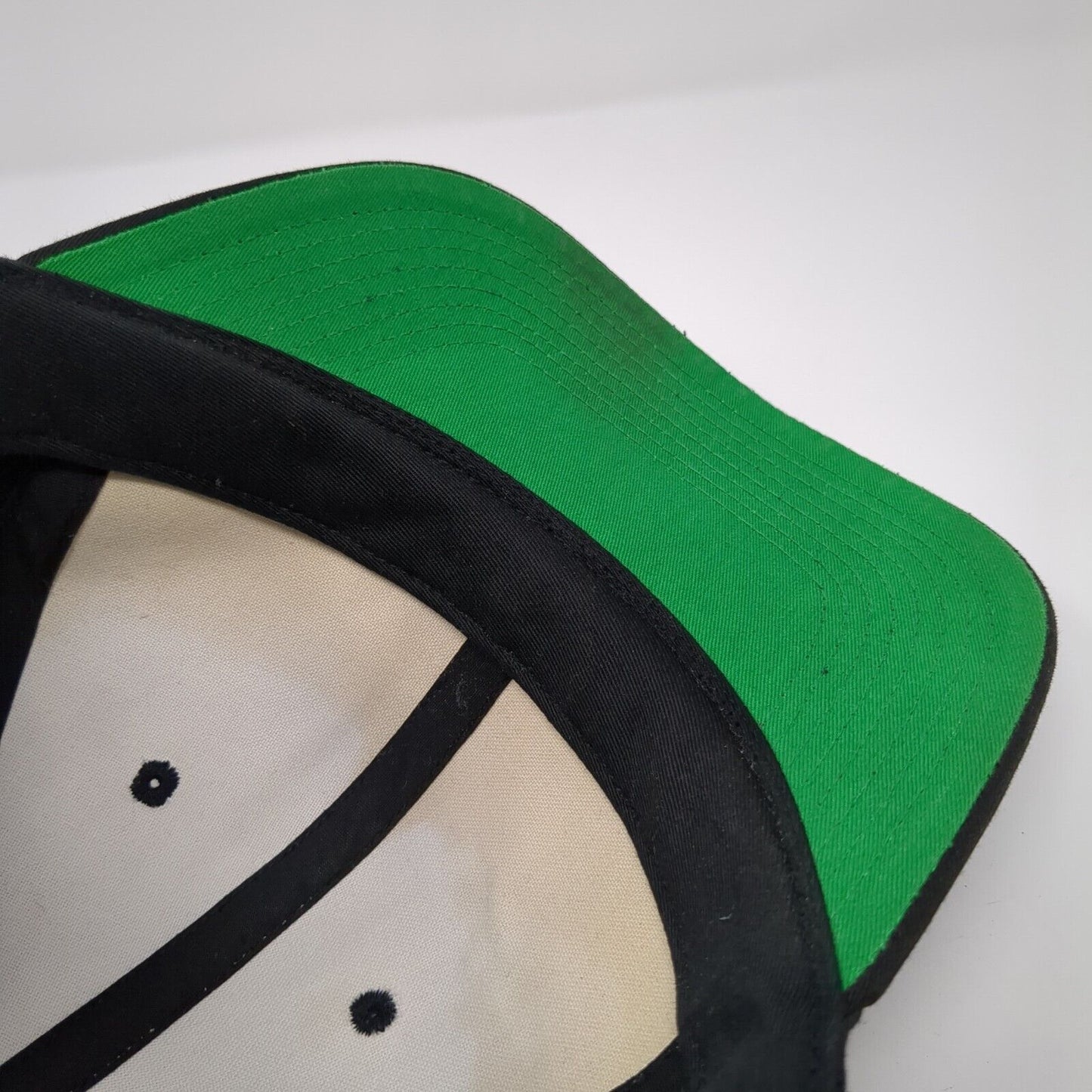 Roebucks Slideback Hat Black One Size Adjustable Vented Holes 6 Panel Blank