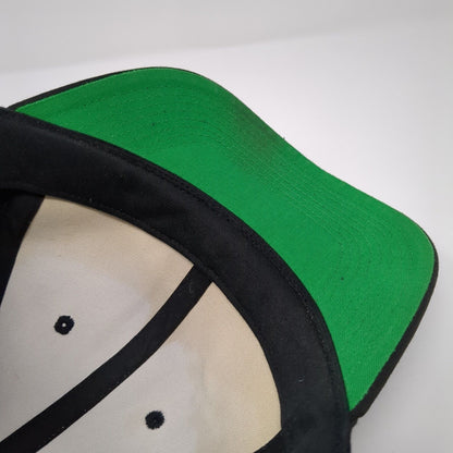 Roebucks Slideback Hat Black One Size Adjustable Vented Holes 6 Panel Blank
