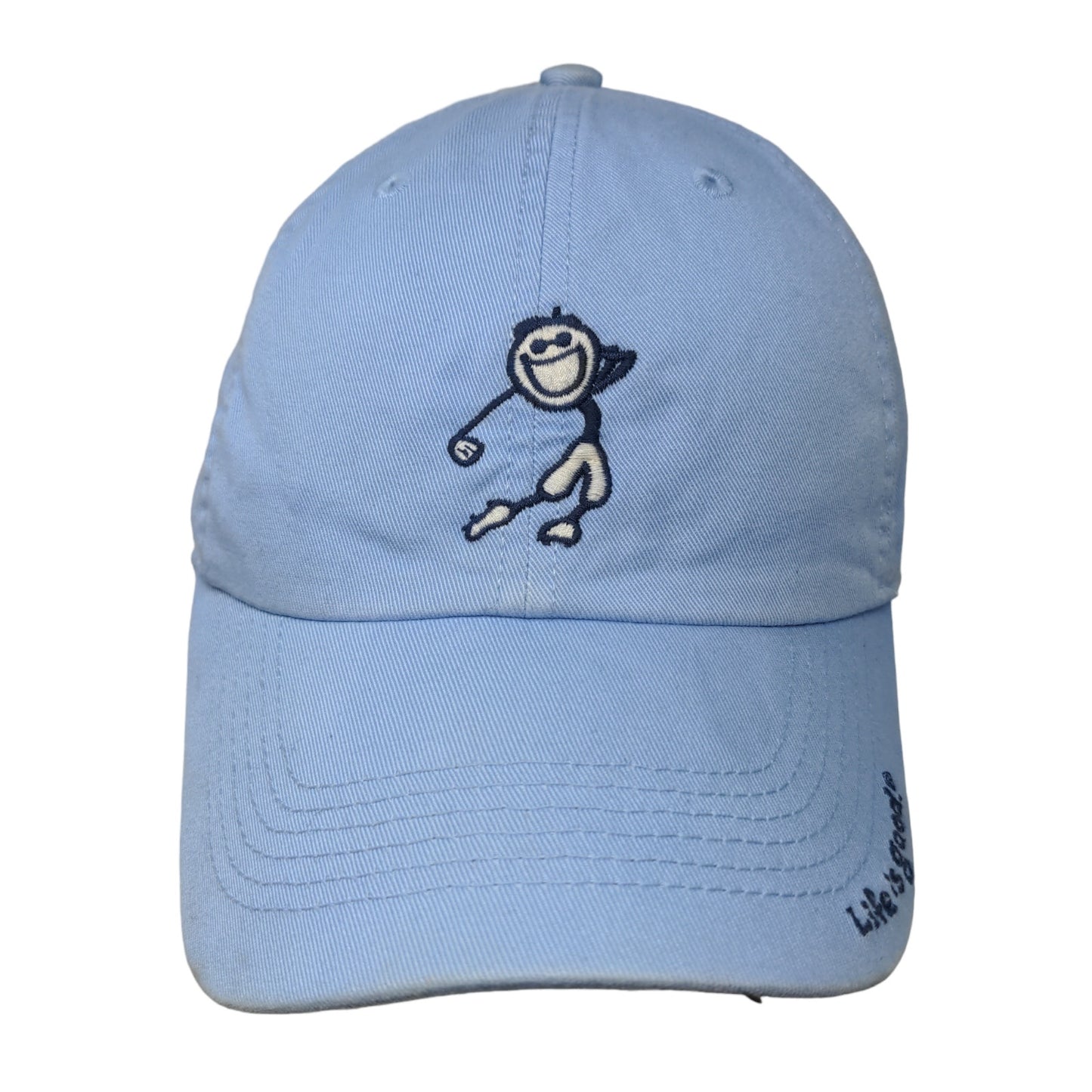 Life is Good Women's Slideback Hat Blue Adjustable Embroidered Golf Logo