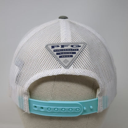 Columbia Trucker Hat Gray One Size PFG Performance Fishing Mesh Snapback Logo