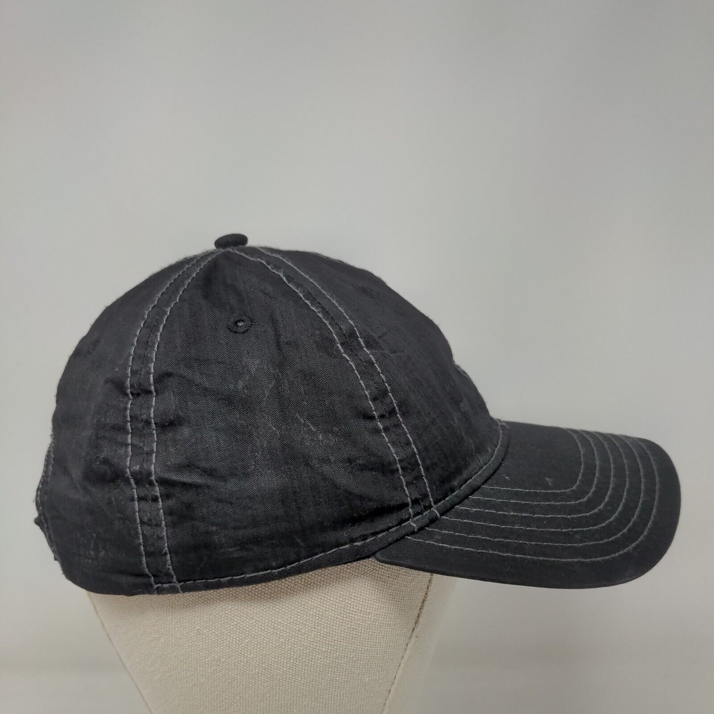 Levi's Leather Patch Strapback Hat Black One Size Adjustable 6 Panel