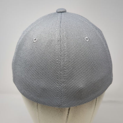 Flexfit Baseball Cap Gray One Size Toyota Logo Mesh Stretch Fit Curved Brim Hat