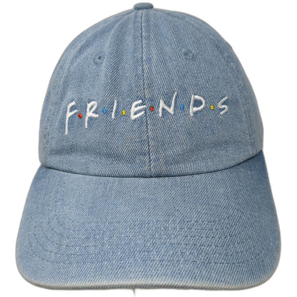 The Friends Experience Baseball Cap Blue Denim One Size Slideback Hat Logo