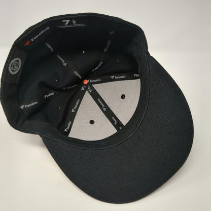 Boston Bruins NHL Fanatics Cap Black 7 1/2 Spoked-B Logo Fitted Flat Brim Hat