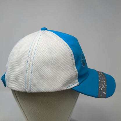 Crayola 5 Panel Hat Blue White Gray One Size Mesh Back Paint Splatter Brim
