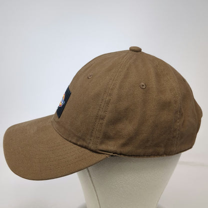 Dickies Snapback Hat Brown One Size Logo Patch Cotton Workwear Baseball Cap