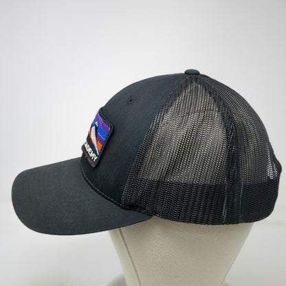 Richardson Trucker Hat Black L Big Sky Academy Mountain Patch Snapback Mesh