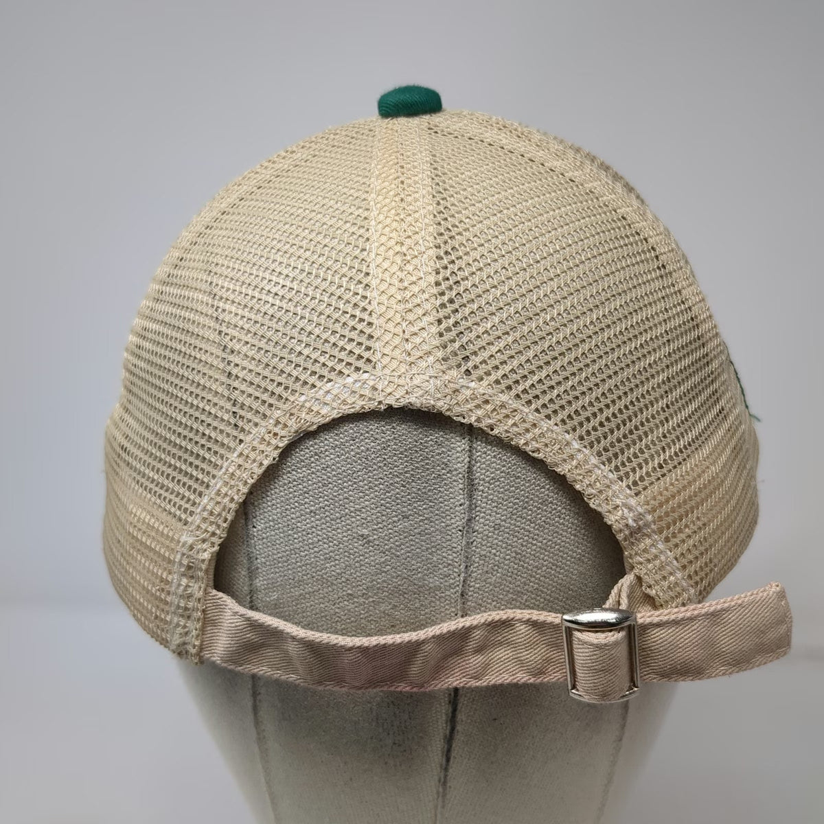 7-Eleven Baseball Cap Beige Green One Size Mesh Golf Over Par Influence Joke Hat