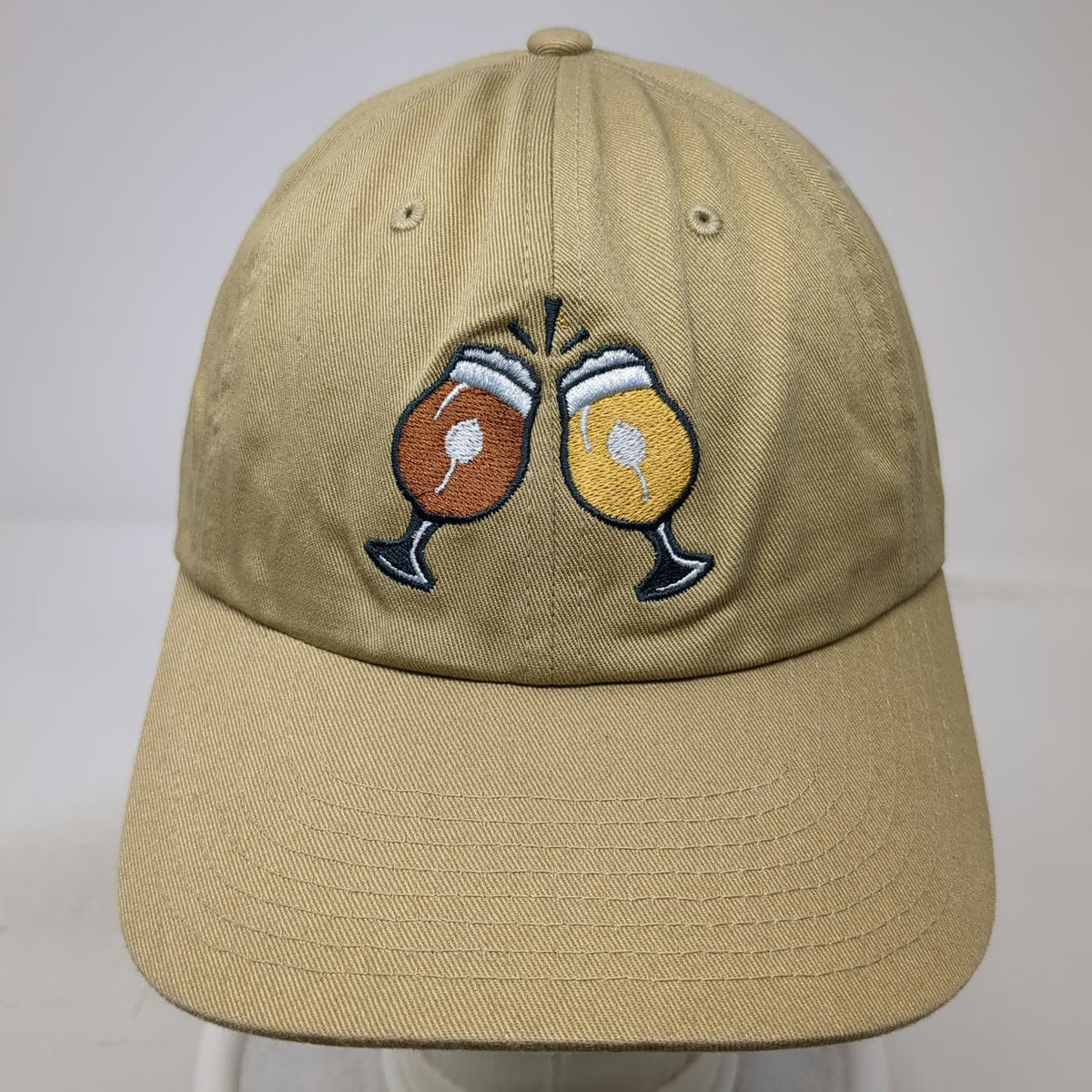 Odell Brewing Co Baseball Cap Brown OSFM Beer Toast Clinking Glasses Brewery Hat