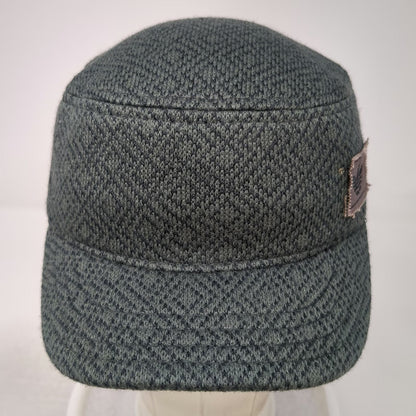 Adidas Army Cap Gray M Knit Trefoil Logo Elastic Sweatband Flex Fitted Hat