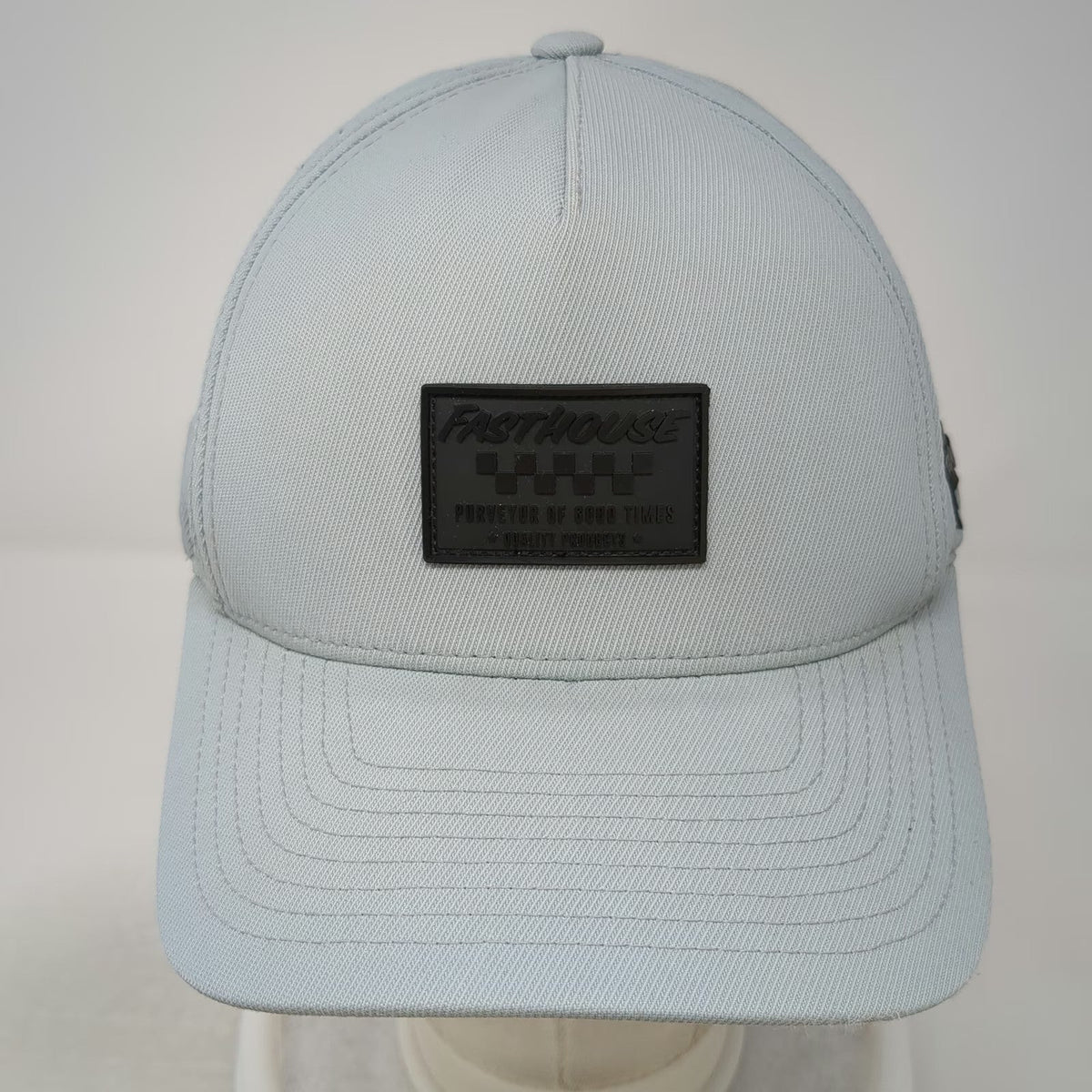 Fasthouse 5 Panel Gray Hat One Size Perforated Snapback Purveyor of Good Times