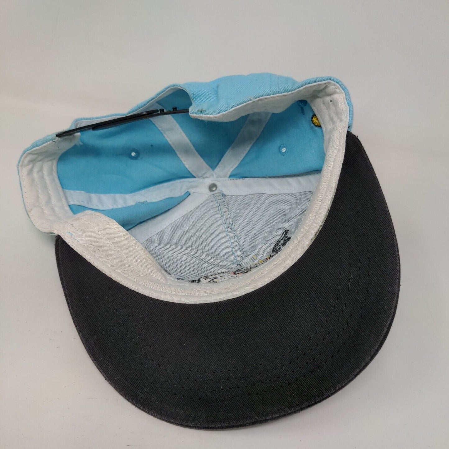 Munchie Madness Snapback Hat Blue One Size Embroidered Colorblock