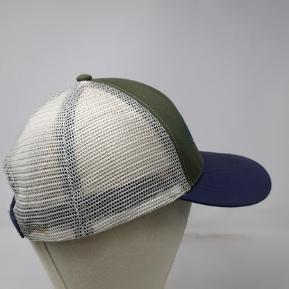 Peterbilt Baseball Cap Green Blue White One Size Mesh Snapback Hat Logo Patch