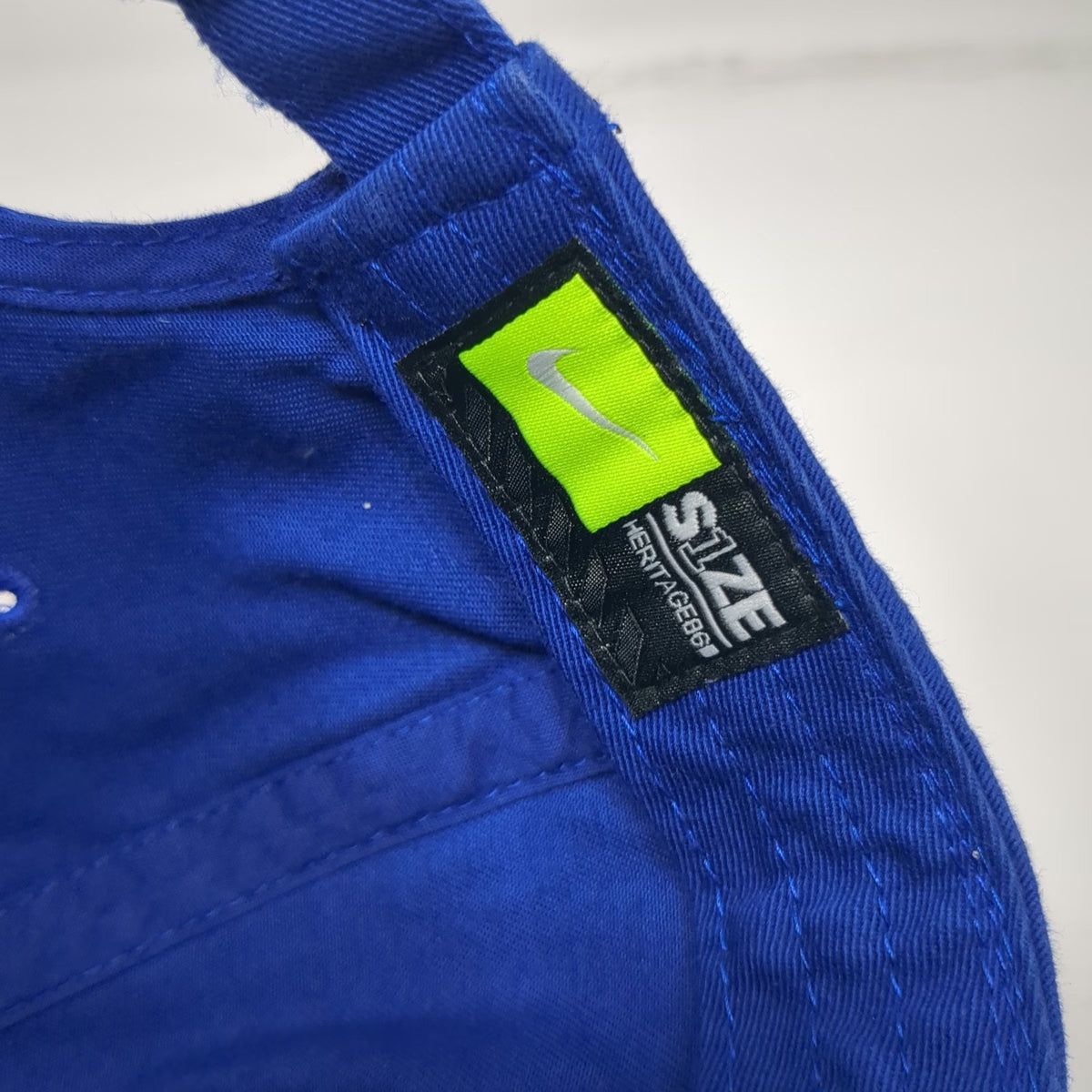 Nike Trucker Hat Blue One Size Heritage 86 Swoosh Adjustable Slideback Logo